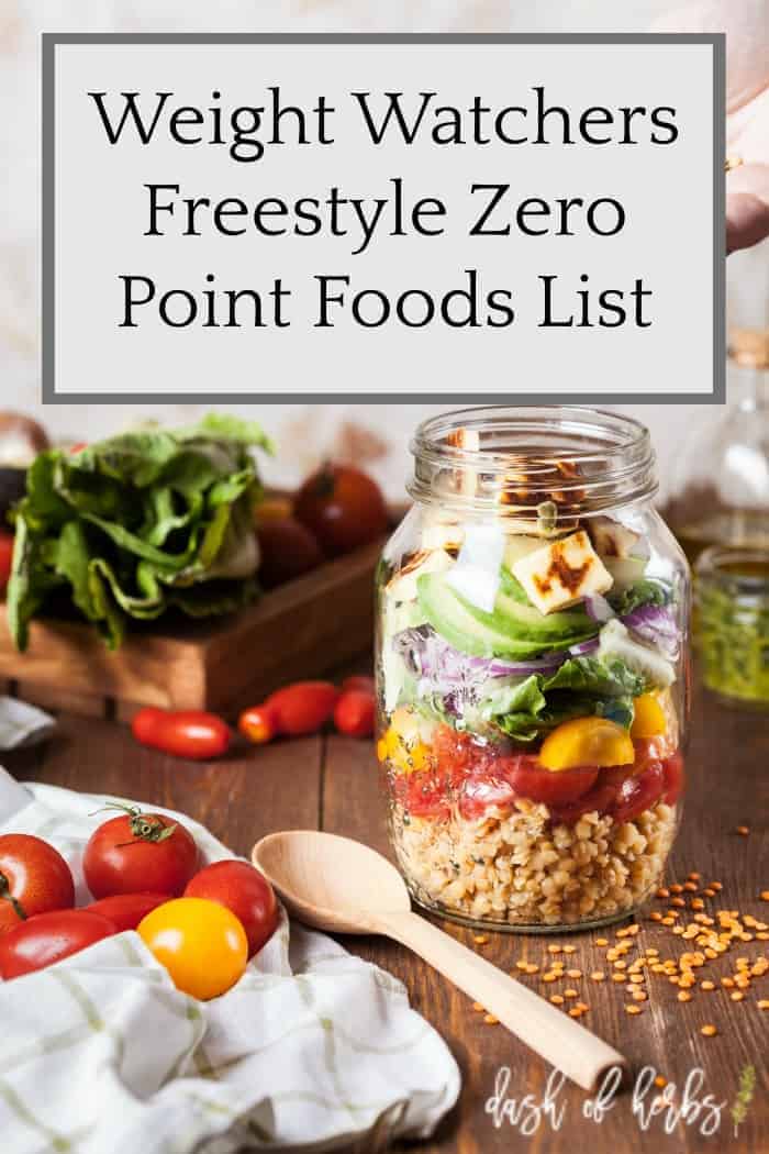 Weight Watchers Freestyle Zero Point Food List