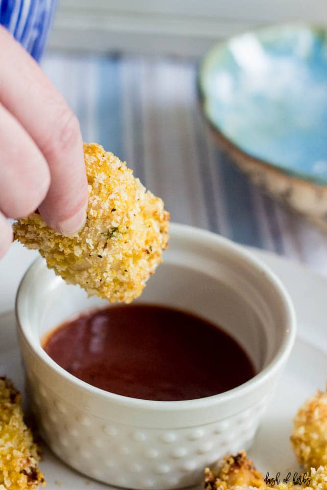 Easy Panko Chicken Nuggets Air Fryer Or Oven Baked Dash Of Herbs