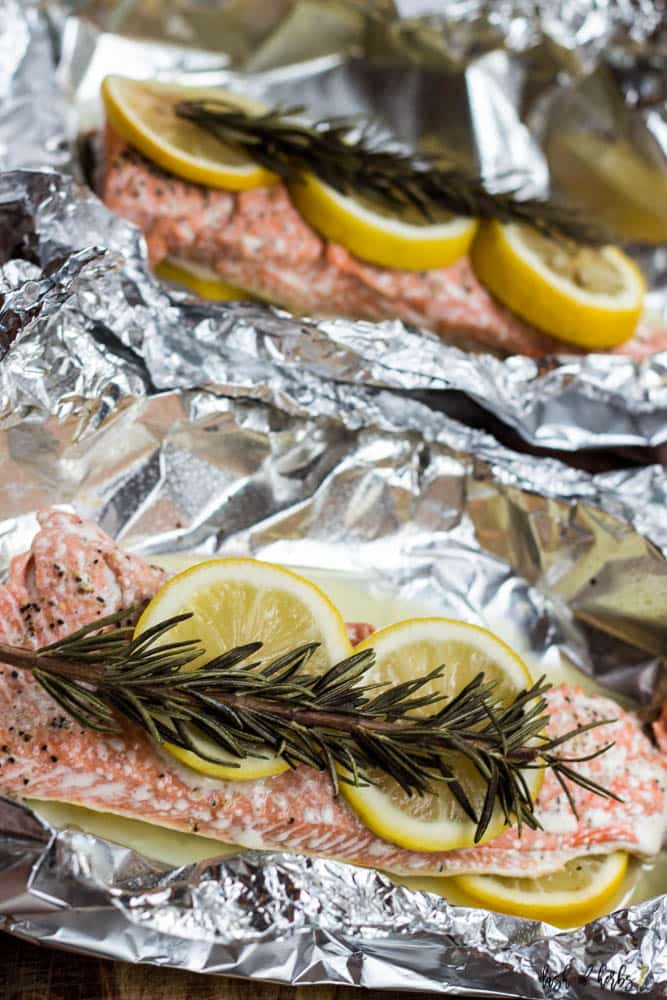 Baked Salmon In Foil Packets - Dash of Herbs