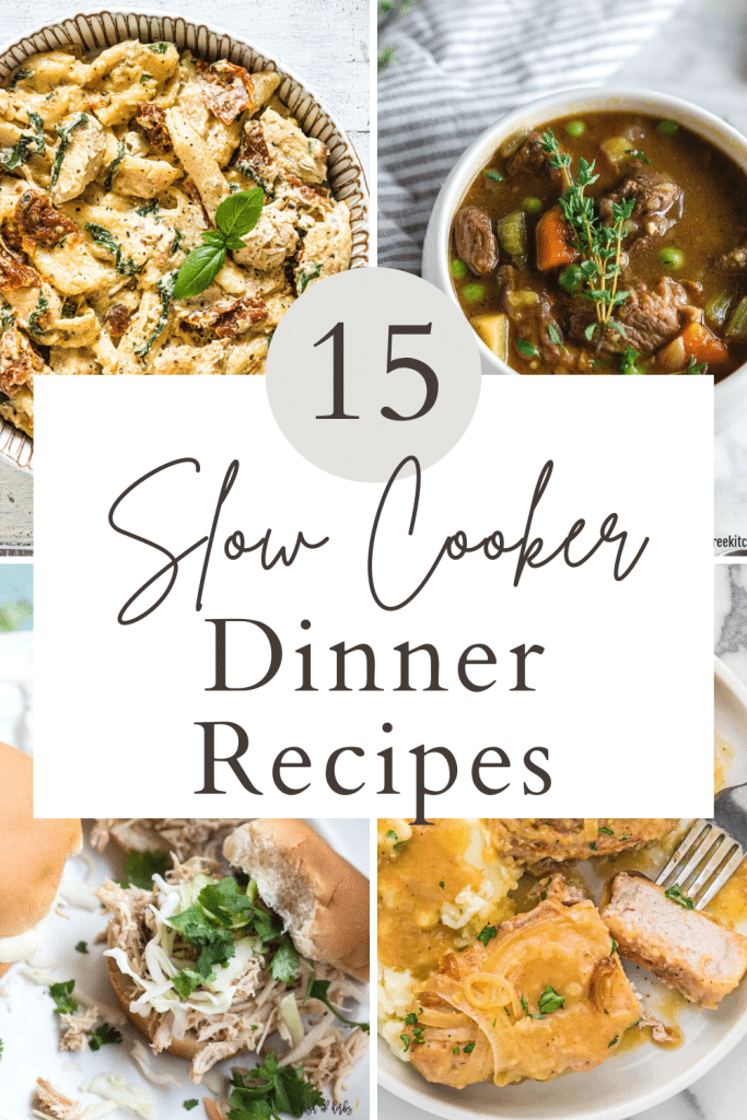 15 Slow Cooker Dinner Recipes Collage