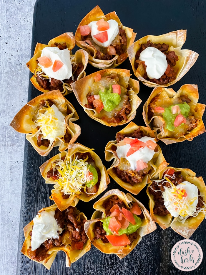 Taco Cups {with beef & cheese}