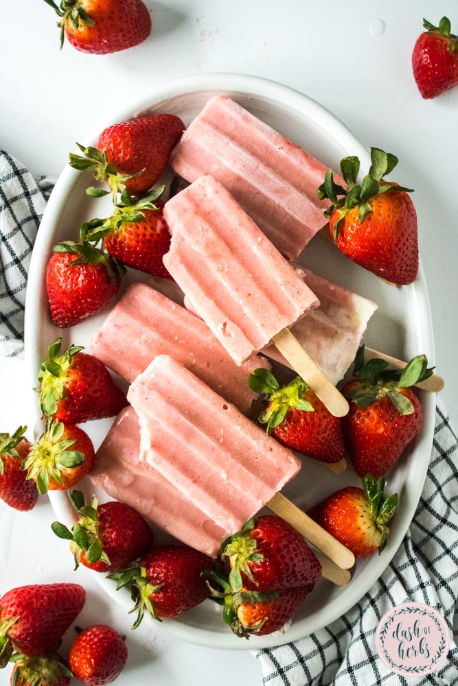 Strawberry Greek Yogurt Lollies